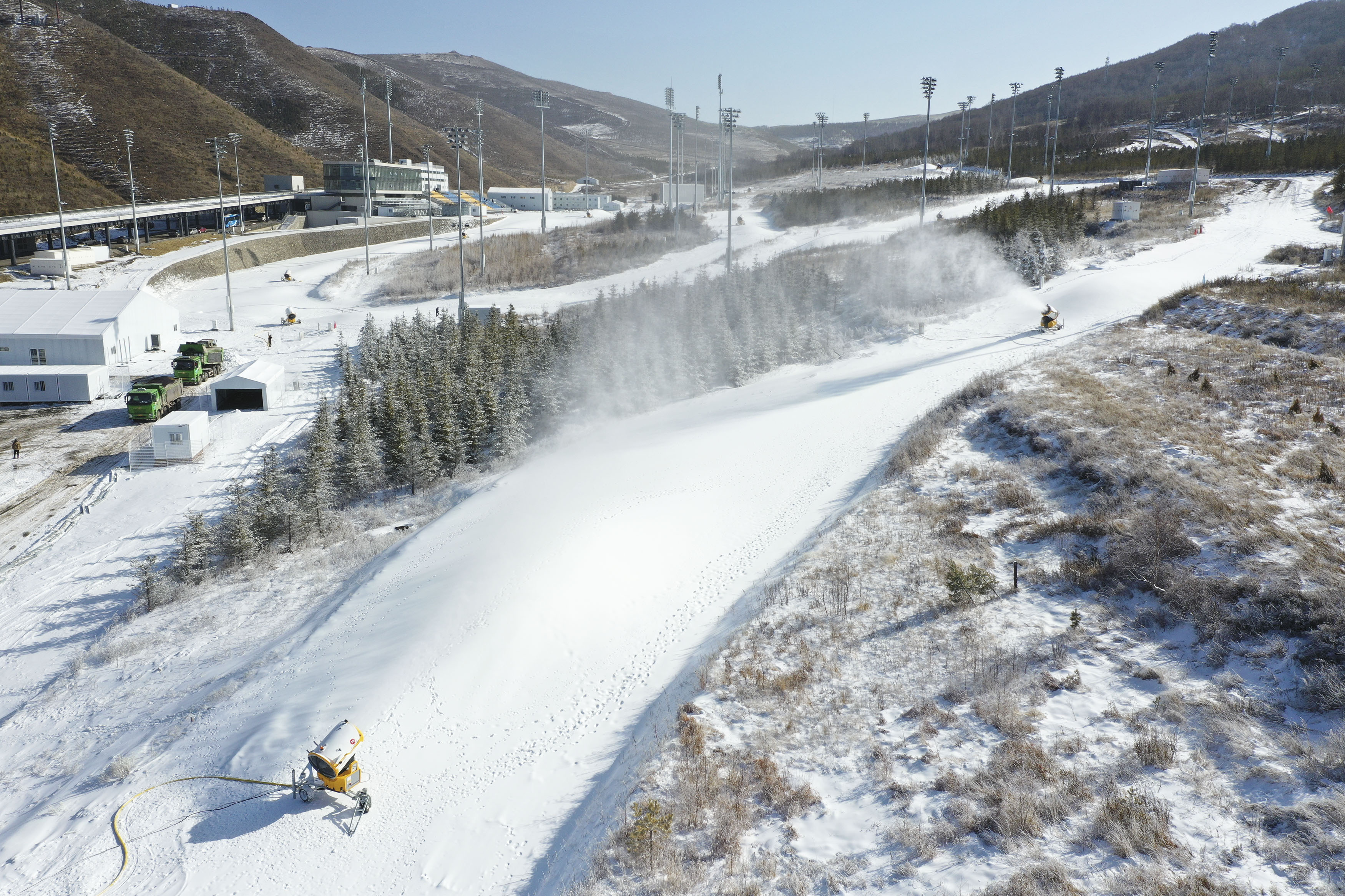 冬奥会越野滑雪场地图片
