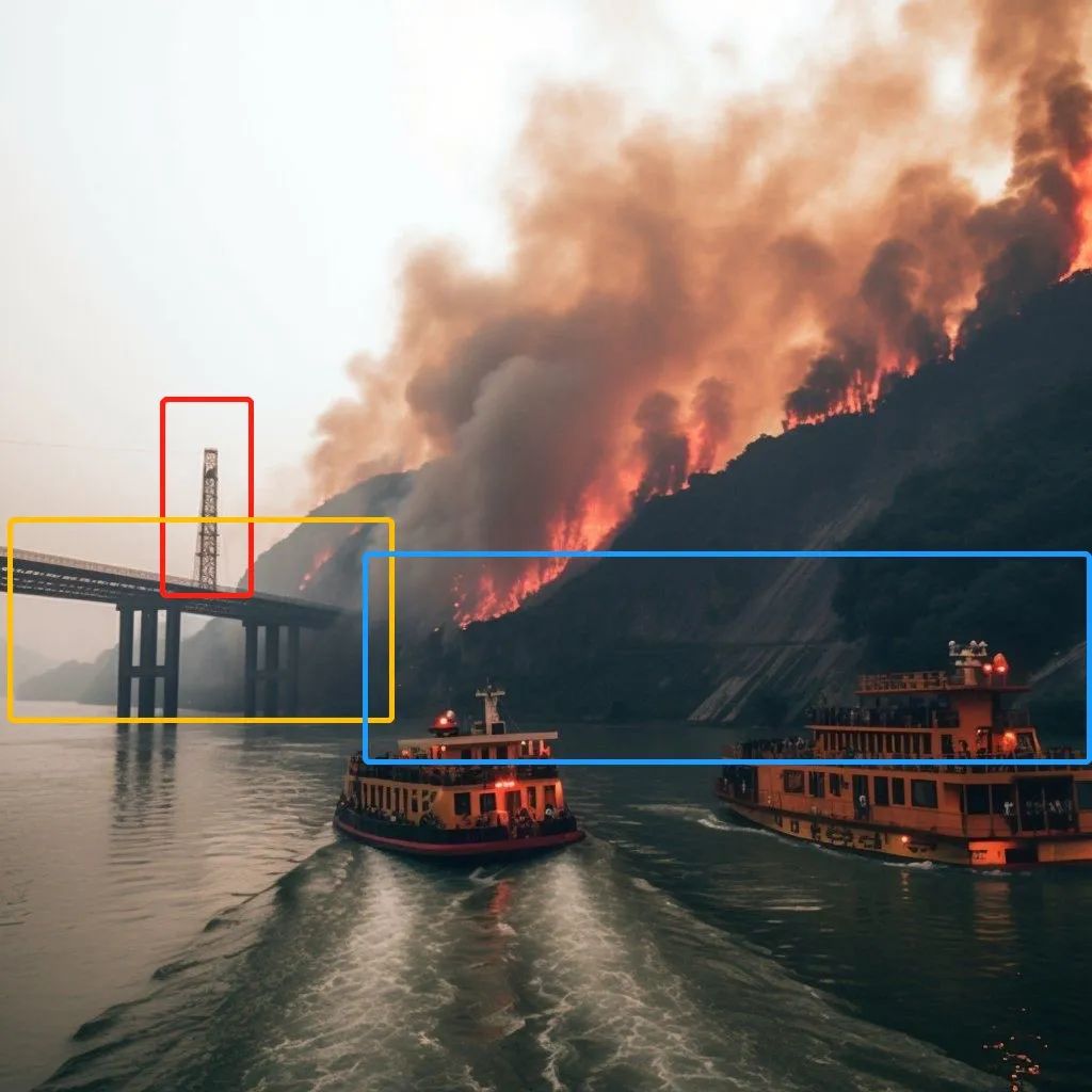 这几张图显示三峡大坝着火和决堤现场假的实际情况是这样